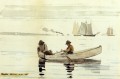 少年たち釣りグロスター港ウィンスロー・ホーマー水彩画